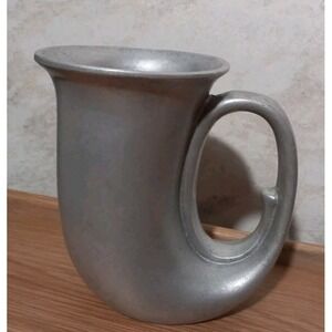 Vintage Pewter  Wilton French Horn Shaped Tankard USA‎ Beer Stein Mug